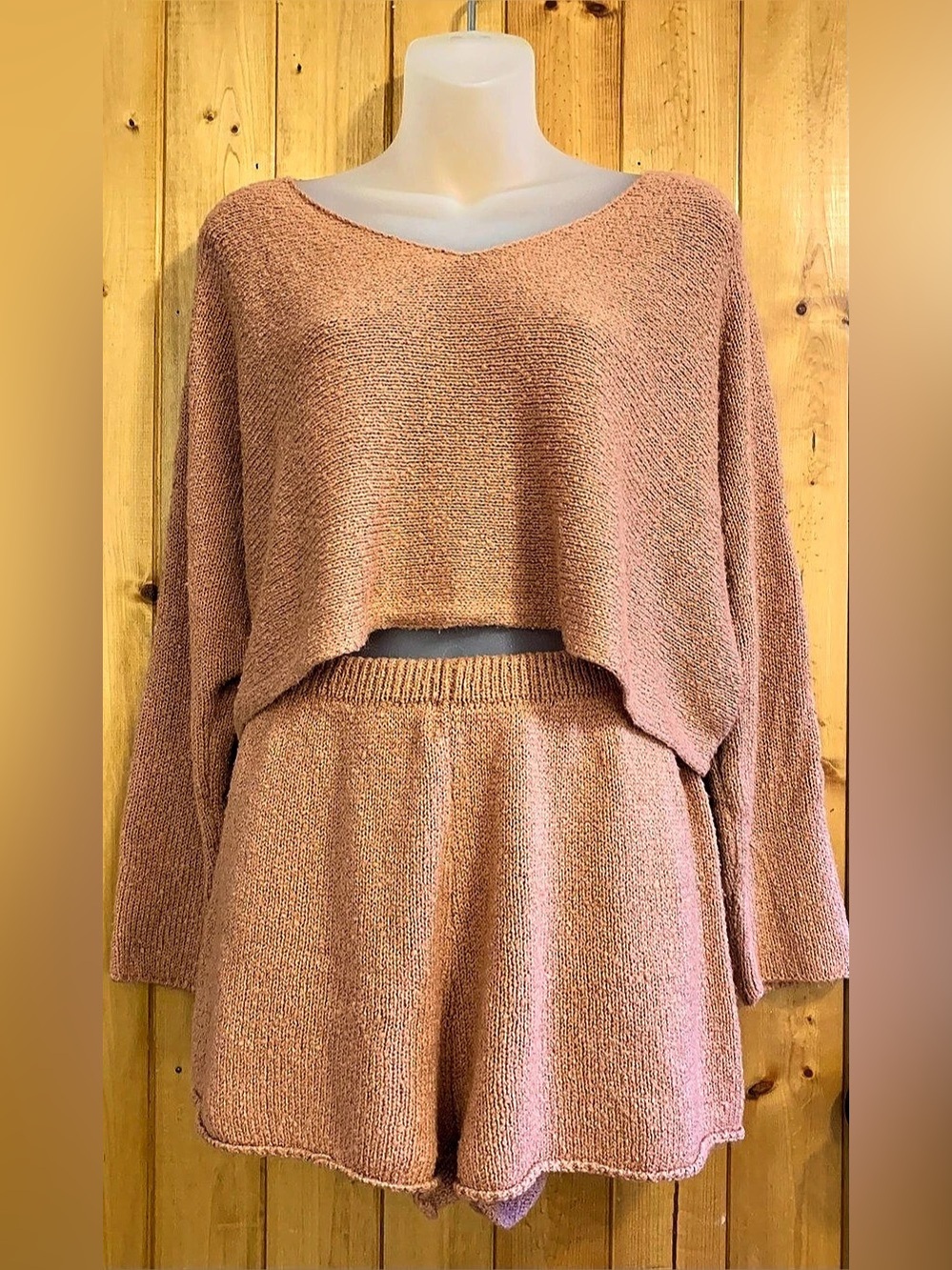Forever 21 Coral Sweater Matching Set